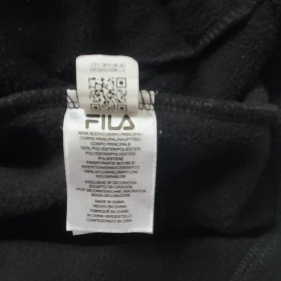FILA Women's Black Color Block Quarter Zip Fleece Pullover Sweatshirt Sz Medium - Picture 15 of 15